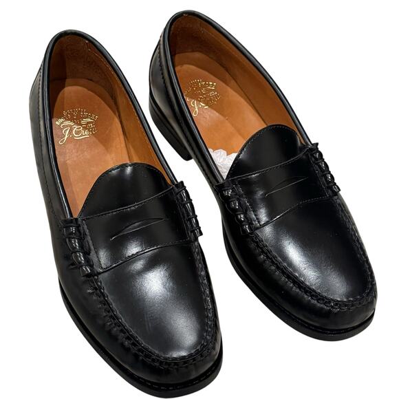 J. Crew Men's Camden Loafers Shoes Slip-On in Leather Black Size 9.5 NWOB - Picture 8 of 12